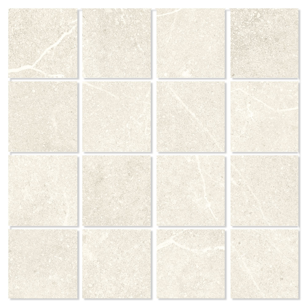 Mosaik Marmor Klinker Marblestone Lys Beige Mat 30x30 (7x7) cm